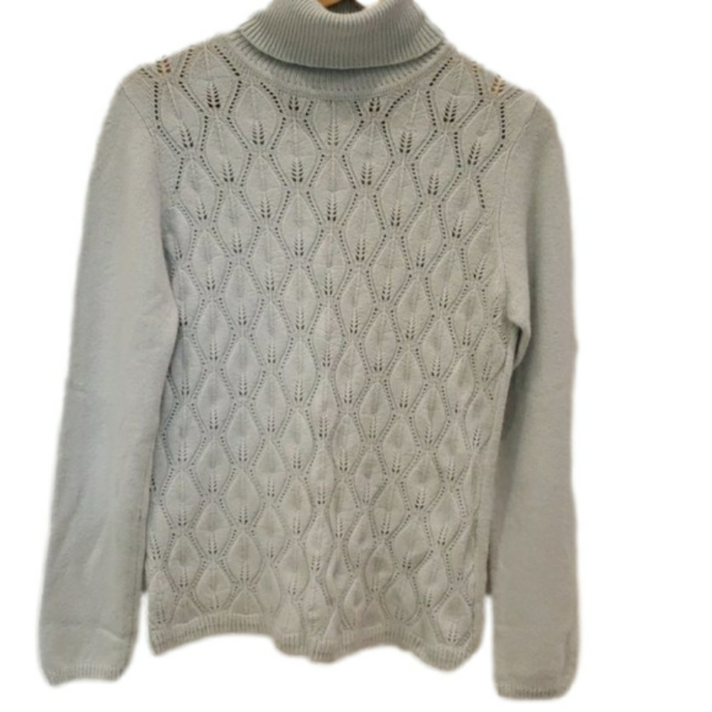 JACOB Sweater Turtle Neck  Ladies Women's Size Large Light Blue Angora mix